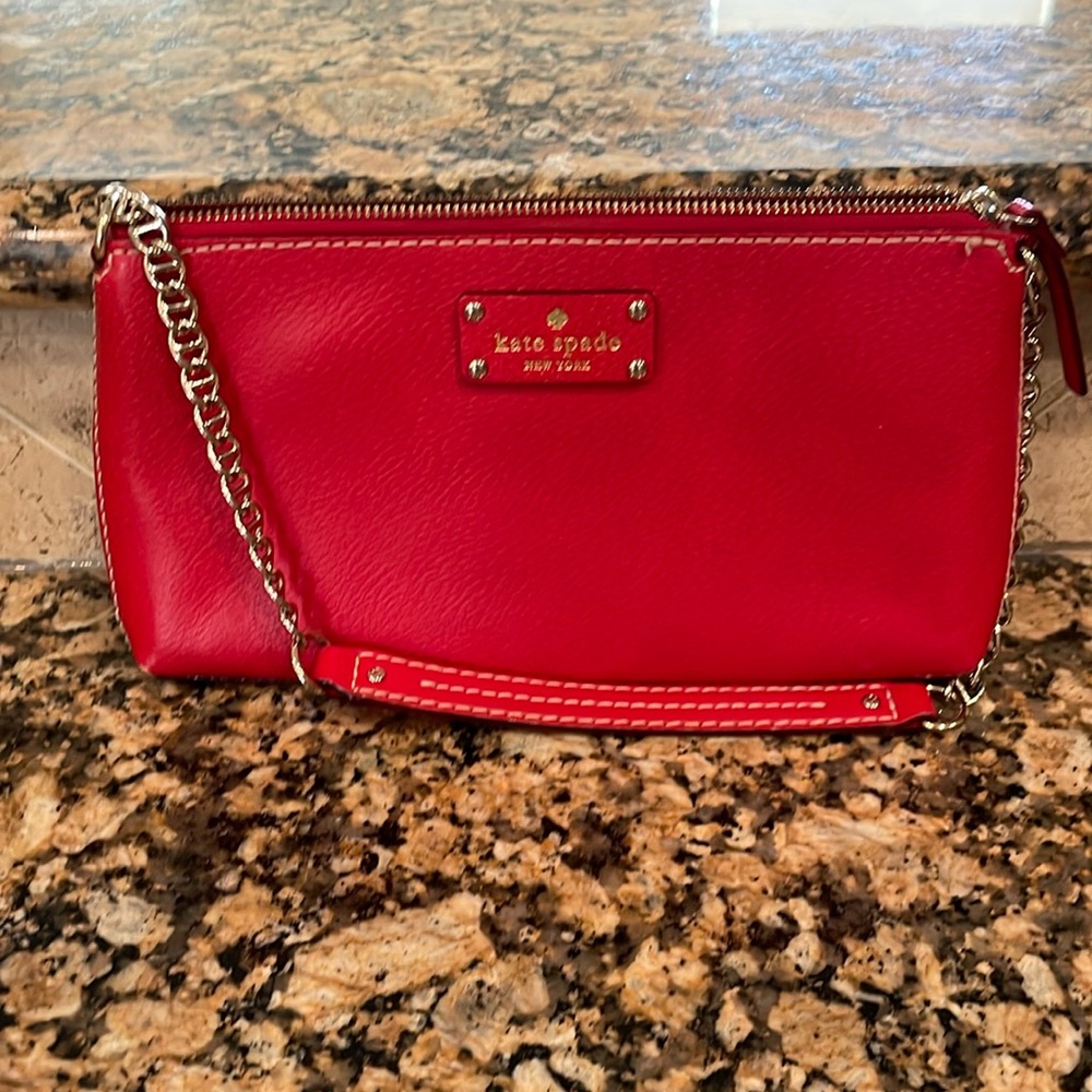 Kate Spade Red Leather Shoulder Bag